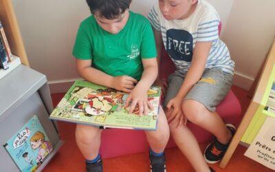 DERNIERE SEANCE A LA BIBLIOTHEQUE POUR LES GS-CP